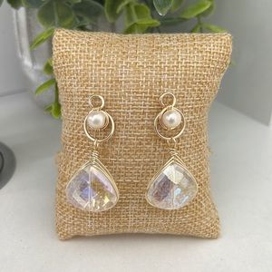 Artisan 💖 Handmade wrapping cristals earrings